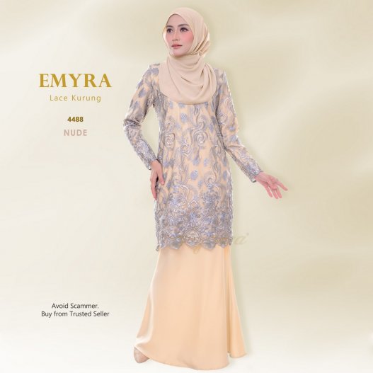 Emyra Lace Kurung 4488 (Nude)