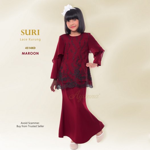 Suri Lace Kurung 4514KD (Maroon)