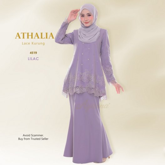 Athalia Lace Kurung 4519 (Lilac)